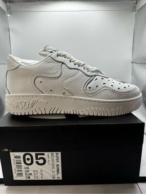MSCHF Women's All-White Low-Top Leather Sneaker